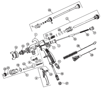 2100 Spray Gun Parts