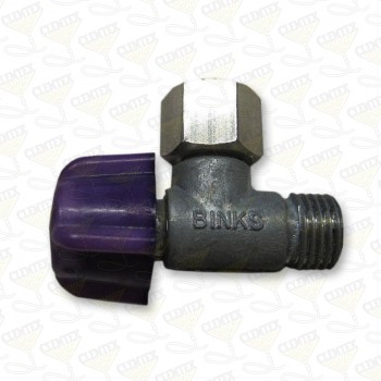 Air adjusting valve, 1/4" NPS w/o gauge, 90°