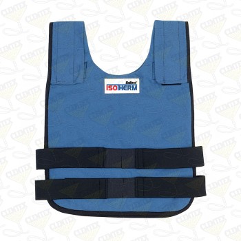 Isotherm Cool Vest Complete with outer vest and two packs; size LG flame retardant; chest size 30-40"; Blue