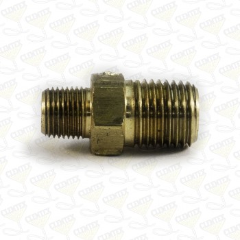 Adaptor/reducer, 1/4" x 1/8" brass