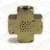 Cross, 1/4" NPT brass 