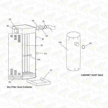 Dust bag, 3-1/2" x 64" long