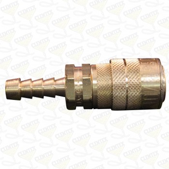 Industrial interchange coupler, 3/8" hose barb