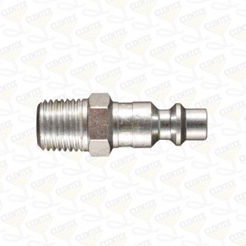 Industrial interchange plug, 1/4" male npt