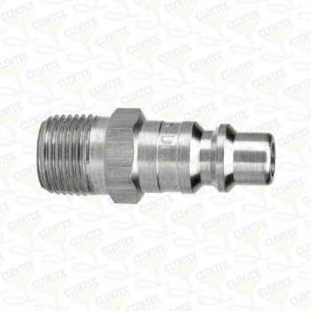 Industrial interchange plug, 1/4" male npt