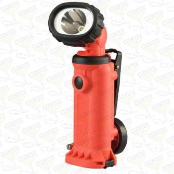 Flashlight, Intrinsically Safe Spot, Dual LED, Orange, Swivel Head, Clip, NiCD, With Charger and AC & DC Cords
